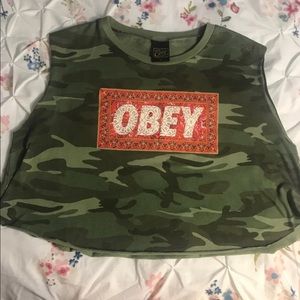 Women’s Obey cropped shirt